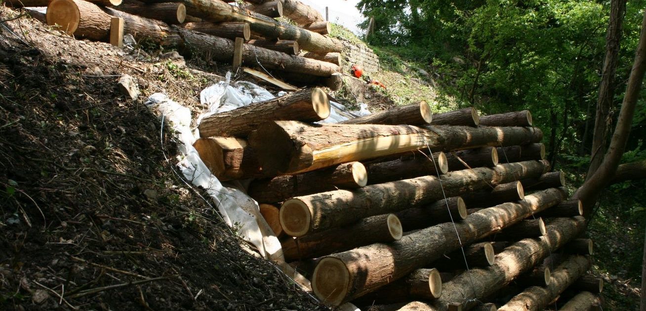 Holzverbauung fertig