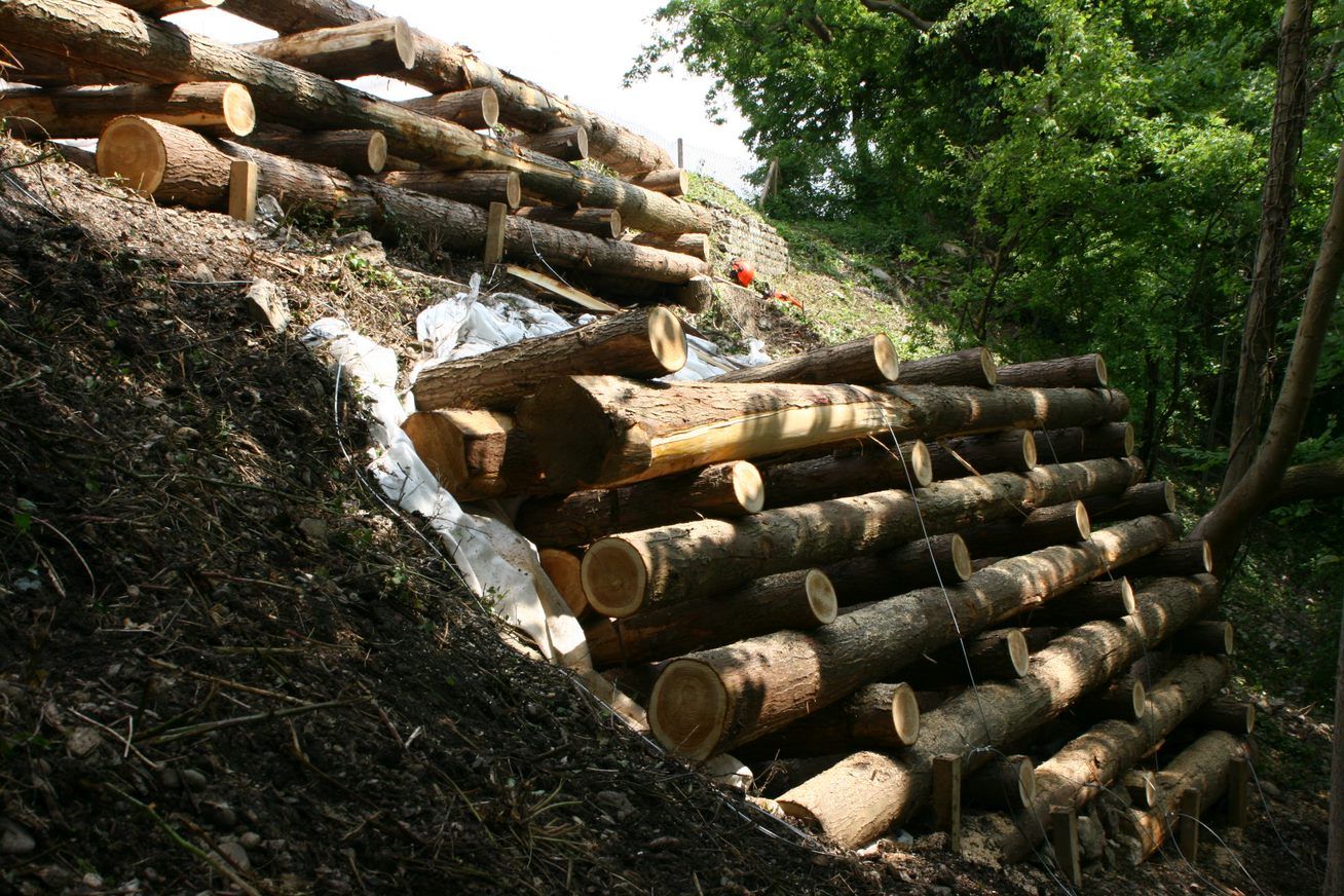 Holzverbauung fertig